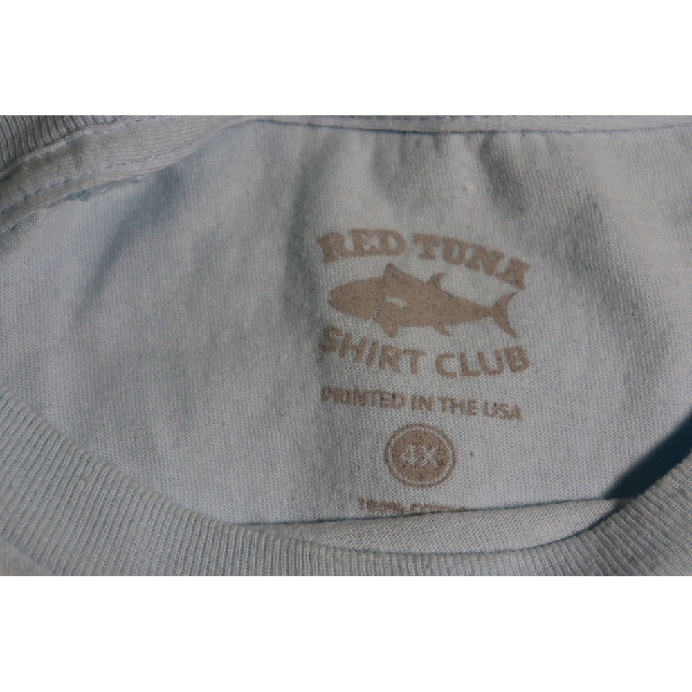 Red Tuna Shirt Club Paradise One Fishing Charters Bermuda Graphic T-Shirt 4XL - Picture 4 of 5